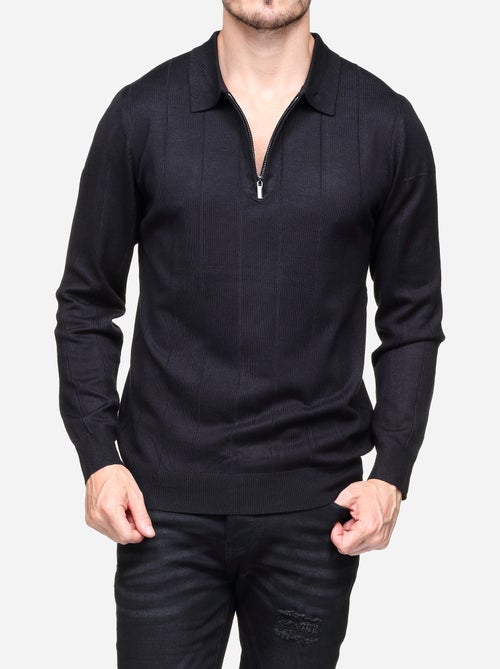 Jersey de vestir con cuello polo y cremallera - Frilivin - Kiabi