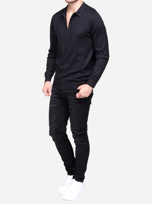 Jersey de vestir con cuello polo y cremallera - Frilivin - Kiabi