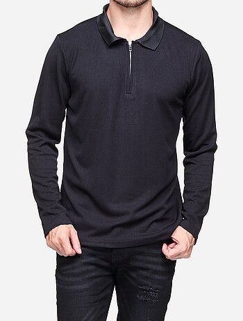 Jersey de vestir con cuello polo y cremallera - Frilivin