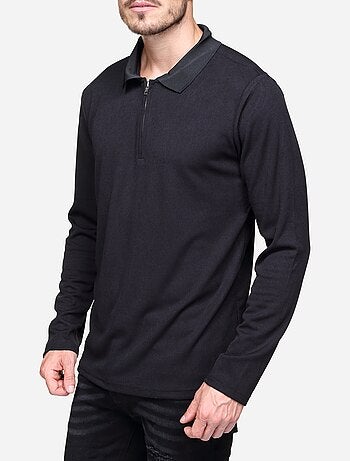 Jersey de vestir con cuello polo y cremallera - Frilivin