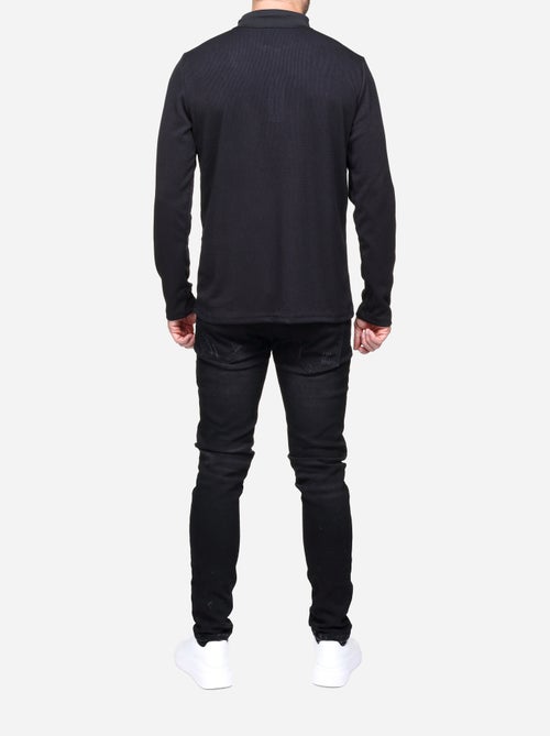 Jersey de vestir con cuello polo y cremallera - Frilivin - Kiabi