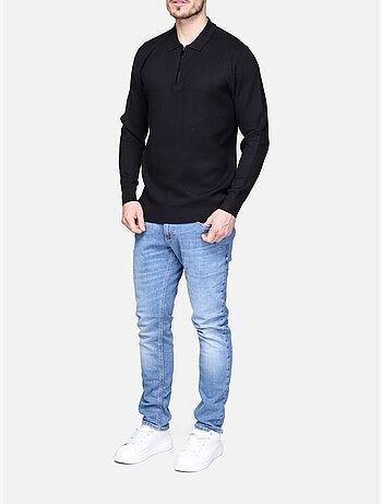 Jersey de vestir con cuello polo y cremallera - Frilivin