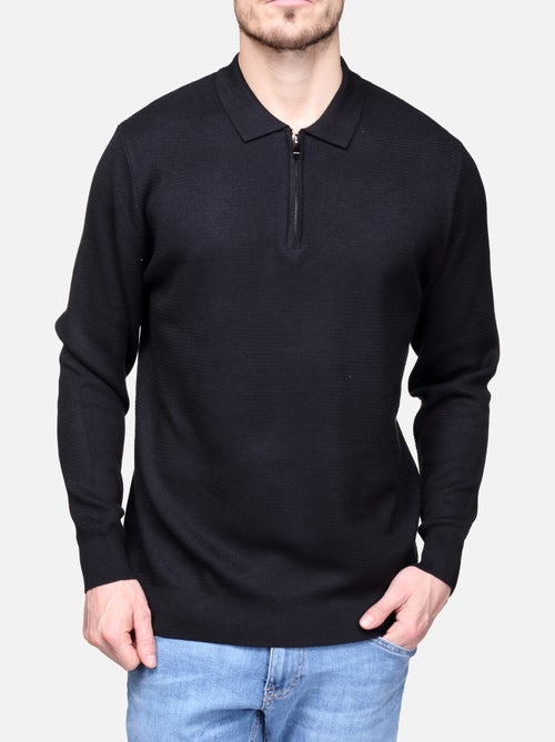 Jersey de vestir con cuello polo y cremallera - Frilivin - Kiabi
