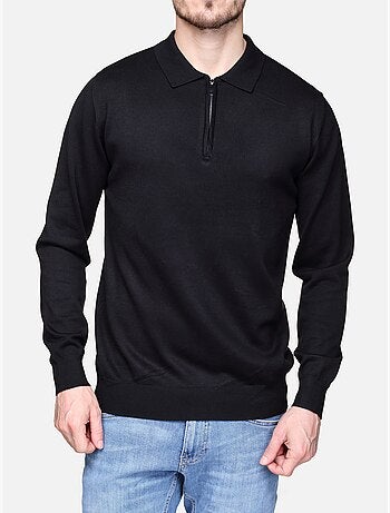 Jersey de vestir con cuello polo y cremallera - Frilivin