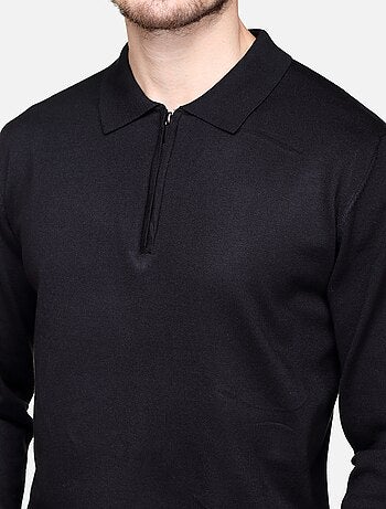 Jersey de vestir con cuello polo y cremallera - Frilivin