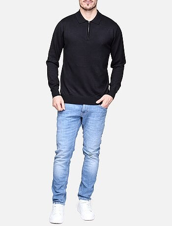 Jersey de vestir con cuello polo y cremallera - Frilivin