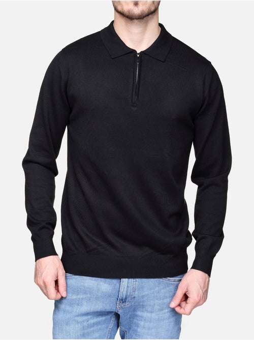 Jersey de vestir con cuello polo y cremallera - Frilivin - Kiabi