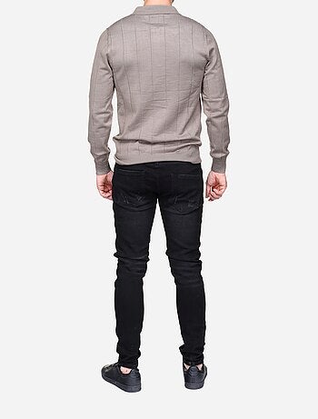Jersey de vestir con cuello polo y cremallera - Frilivin