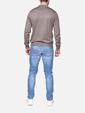 Jersey de vestir con cuello polo y cremallera - Frilivin