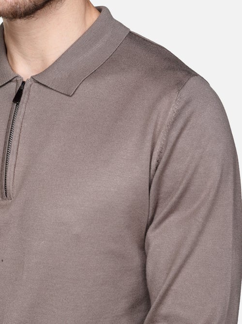 Jersey de vestir con cuello polo y cremallera - Frilivin - Kiabi Jersey de vestir con cuello polo y cremallera - Frilivin - Kiabi