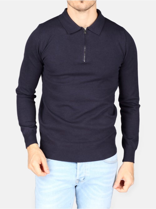 Jersey de vestir con cuello polo y cremallera - Kenzarro - Kiabi Jersey de vestir con cuello polo y cremallera - Kenzarro - Kiabi