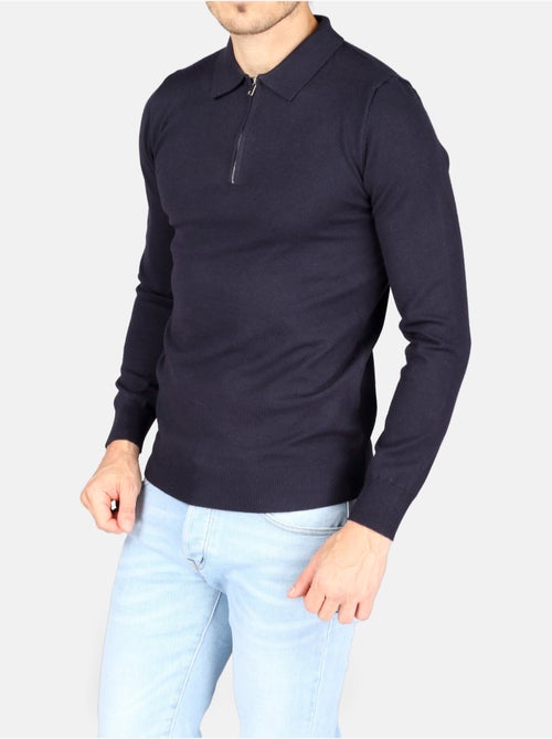 Jersey de vestir con cuello polo y cremallera - Kenzarro - Kiabi Jersey de vestir con cuello polo y cremallera - Kenzarro - Kiabi
