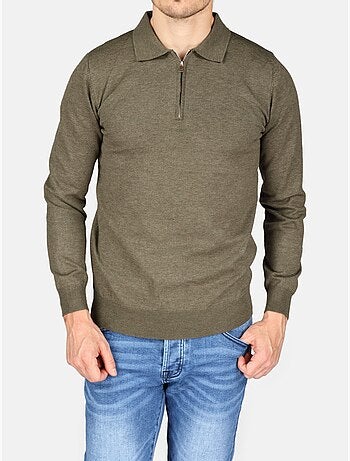 Jersey de vestir con cuello polo y cremallera - Kenzarro