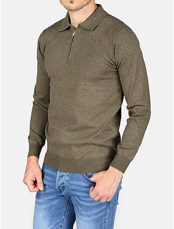 Jersey de vestir con cuello polo y cremallera - Kenzarro
