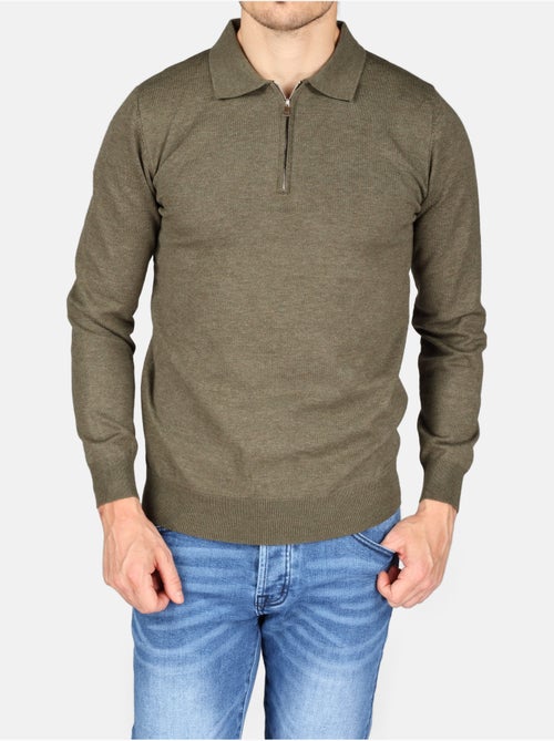 Jersey de vestir con cuello polo y cremallera - Kenzarro - Kiabi Jersey de vestir con cuello polo y cremallera - Kenzarro - Kiabi