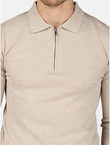 Jersey de vestir con cuello polo y cremallera - Kenzarro