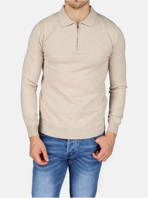 Jersey de vestir con cuello polo y cremallera - Kenzarro - Kiabi Jersey de vestir con cuello polo y cremallera - Kenzarro - Kiabi