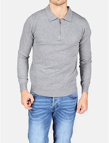 Jersey de vestir con cuello polo y cremallera - Kenzarro