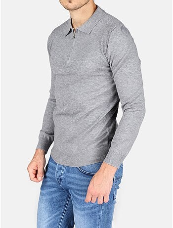 Jersey de vestir con cuello polo y cremallera - Kenzarro
