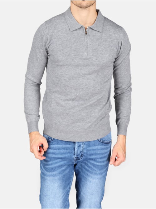 Jersey de vestir con cuello polo y cremallera - Kenzarro - Kiabi Jersey de vestir con cuello polo y cremallera - Kenzarro - Kiabi