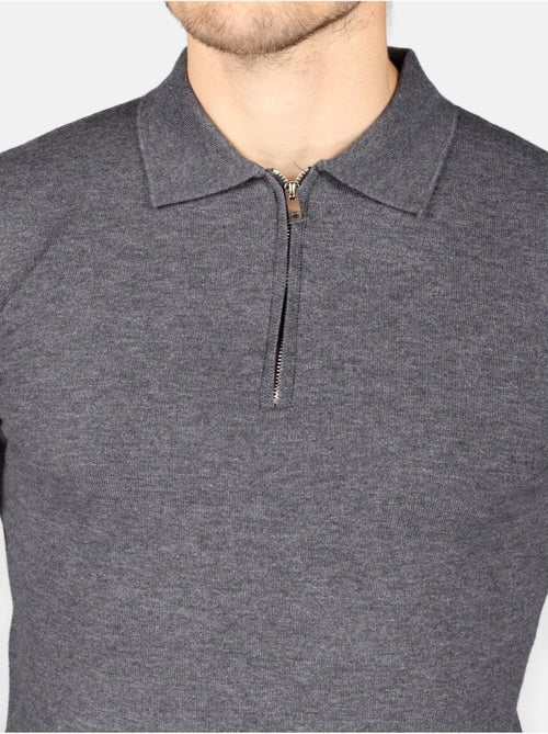Jersey de vestir con cuello polo y cremallera - Kenzarro - Kiabi Jersey de vestir con cuello polo y cremallera - Kenzarro - Kiabi