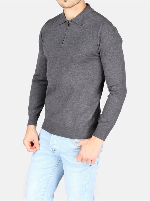 Jersey de vestir con cuello polo y cremallera - Kenzarro - Kiabi Jersey de vestir con cuello polo y cremallera - Kenzarro - Kiabi