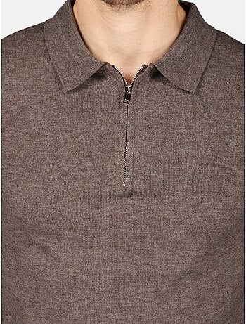 Jersey de vestir con cuello polo y cremallera - Kenzarro