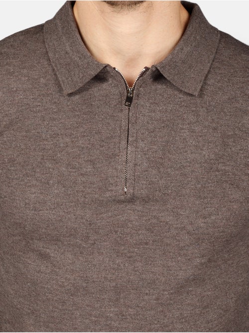 Jersey de vestir con cuello polo y cremallera - Kenzarro - Kiabi Jersey de vestir con cuello polo y cremallera - Kenzarro - Kiabi