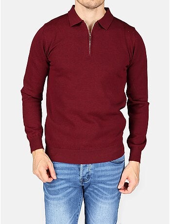 Jersey de vestir con cuello polo y cremallera - Kenzarro