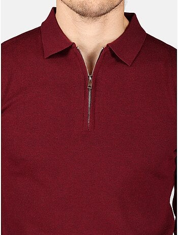 Jersey de vestir con cuello polo y cremallera - Kenzarro