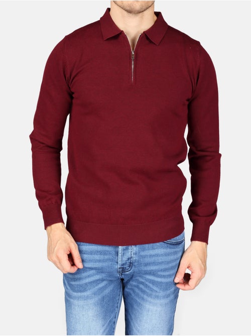 Jersey de vestir con cuello polo y cremallera - Kenzarro - Kiabi Jersey de vestir con cuello polo y cremallera - Kenzarro - Kiabi