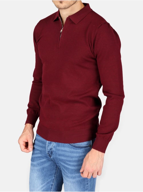 Jersey de vestir con cuello polo y cremallera - Kenzarro - Kiabi Jersey de vestir con cuello polo y cremallera - Kenzarro - Kiabi