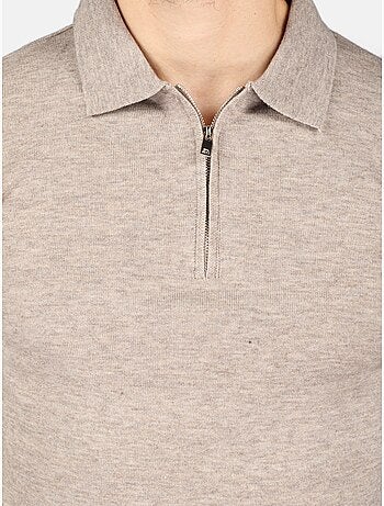 Jersey de vestir con cuello polo y cremallera - Kenzarro