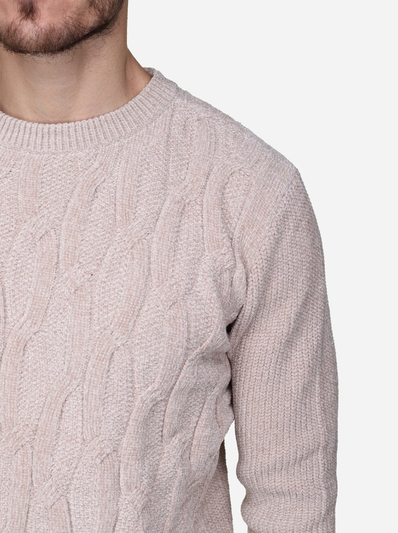 Jersey de vestir con punto trenzado - Kenzarro Beige - Kiabi