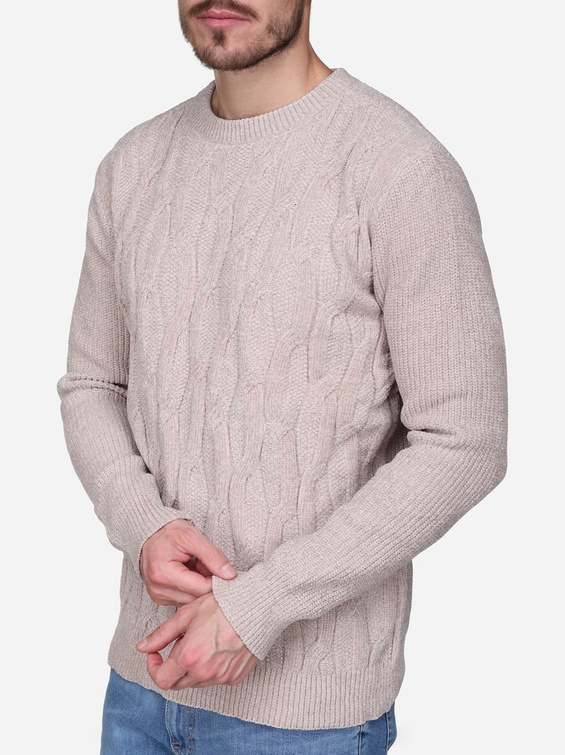Jersey de vestir con punto trenzado - Kenzarro Beige - Kiabi
