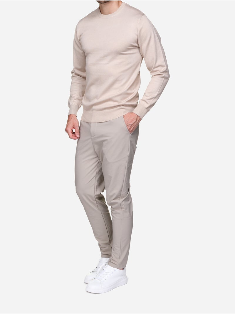 Jersey de vestir de cuello redondo - Frilivin Albaricoque - Kiabi