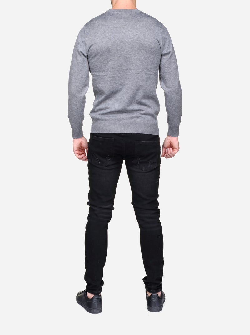 Jersey de vestir de cuello redondo - Frilivin Gris claro - Kiabi