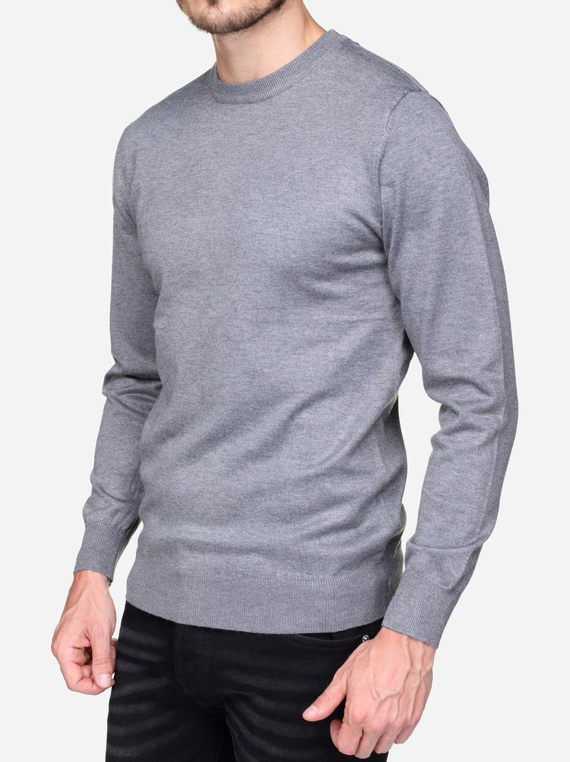 Jersey de vestir de cuello redondo - Frilivin Gris claro - Kiabi