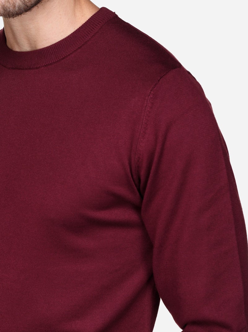 Jersey de vestir de cuello redondo - Frilivin Rojo - Kiabi