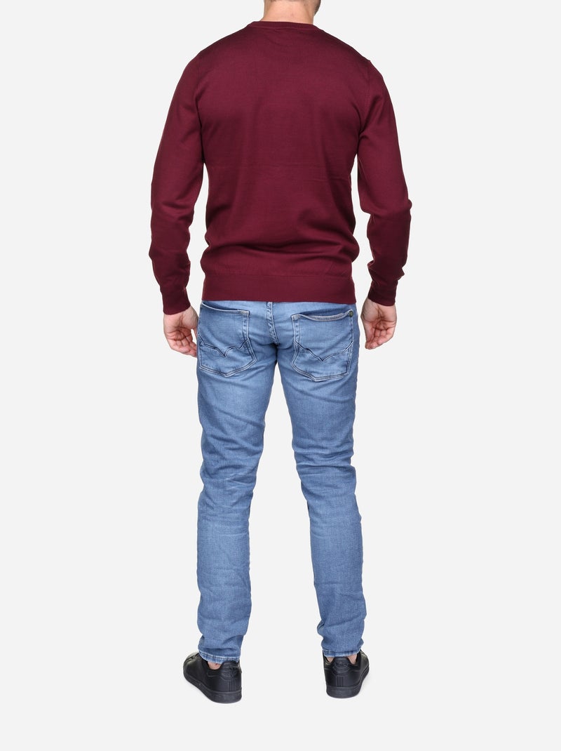 Jersey de vestir de cuello redondo - Frilivin Rojo - Kiabi