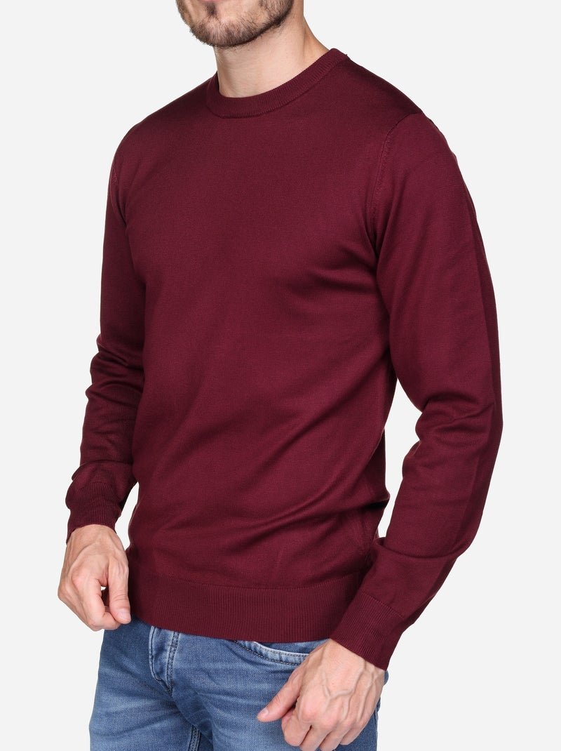 Jersey de vestir de cuello redondo - Frilivin Rojo - Kiabi