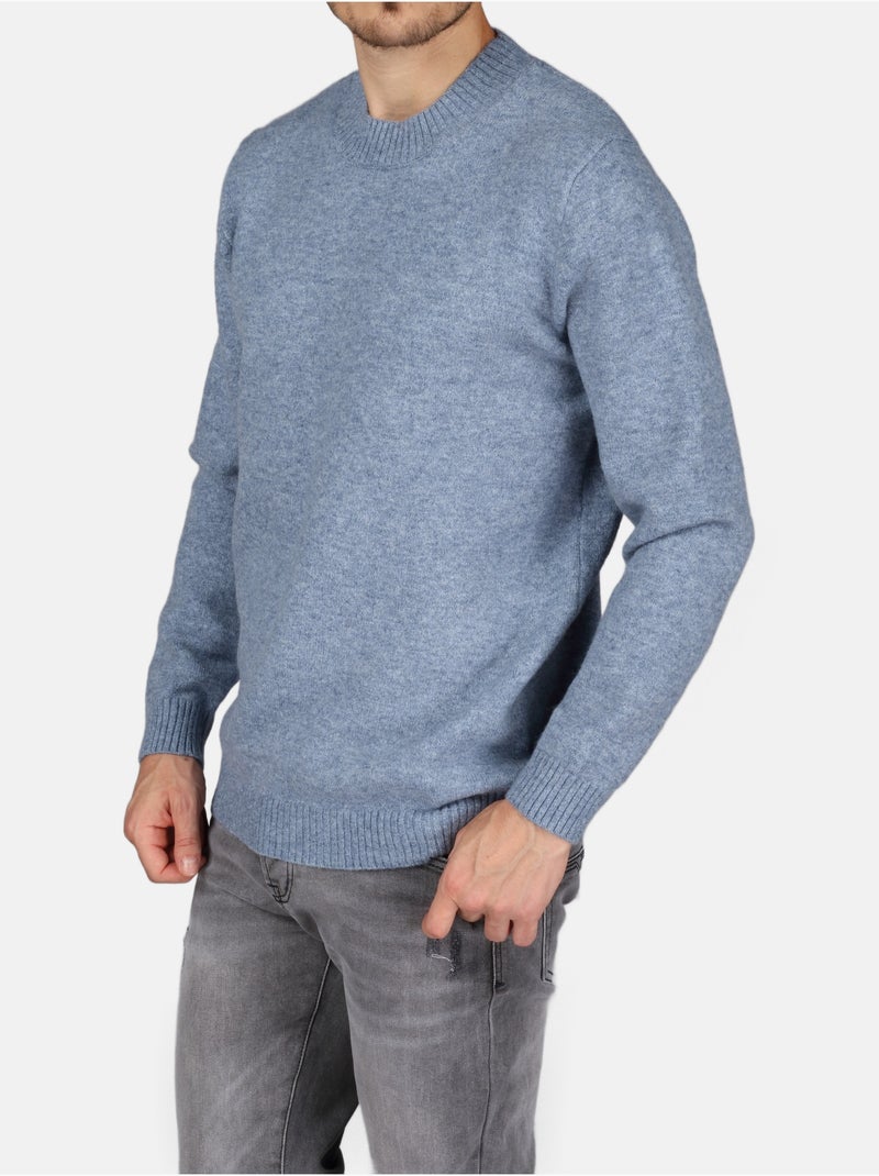 Jersey de vestir de cuello redondo - Kenzarro Azul - Kiabi