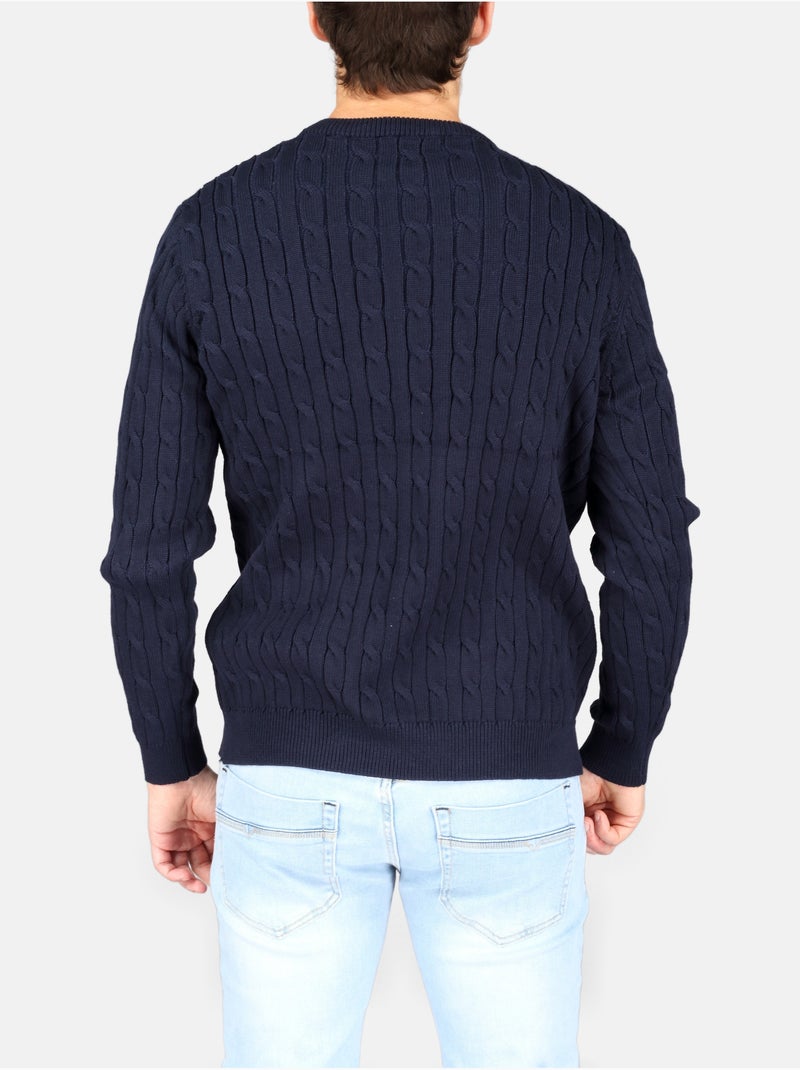 Jersey de vestir de cuello redondo - Kenzarro Azul - Kiabi