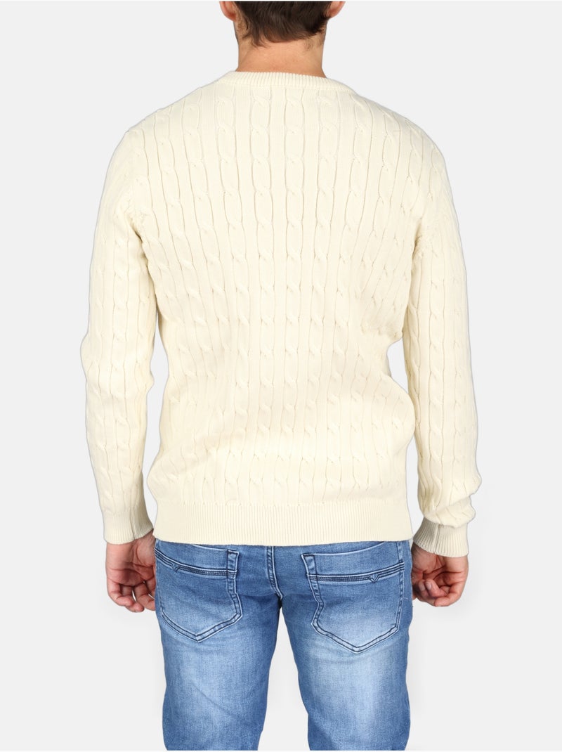 Jersey de vestir de cuello redondo - Kenzarro Blanco - Kiabi