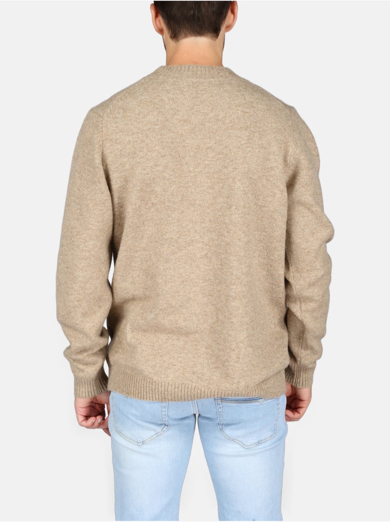 Jersey de vestir de cuello redondo - Kenzarro Crema - Kiabi