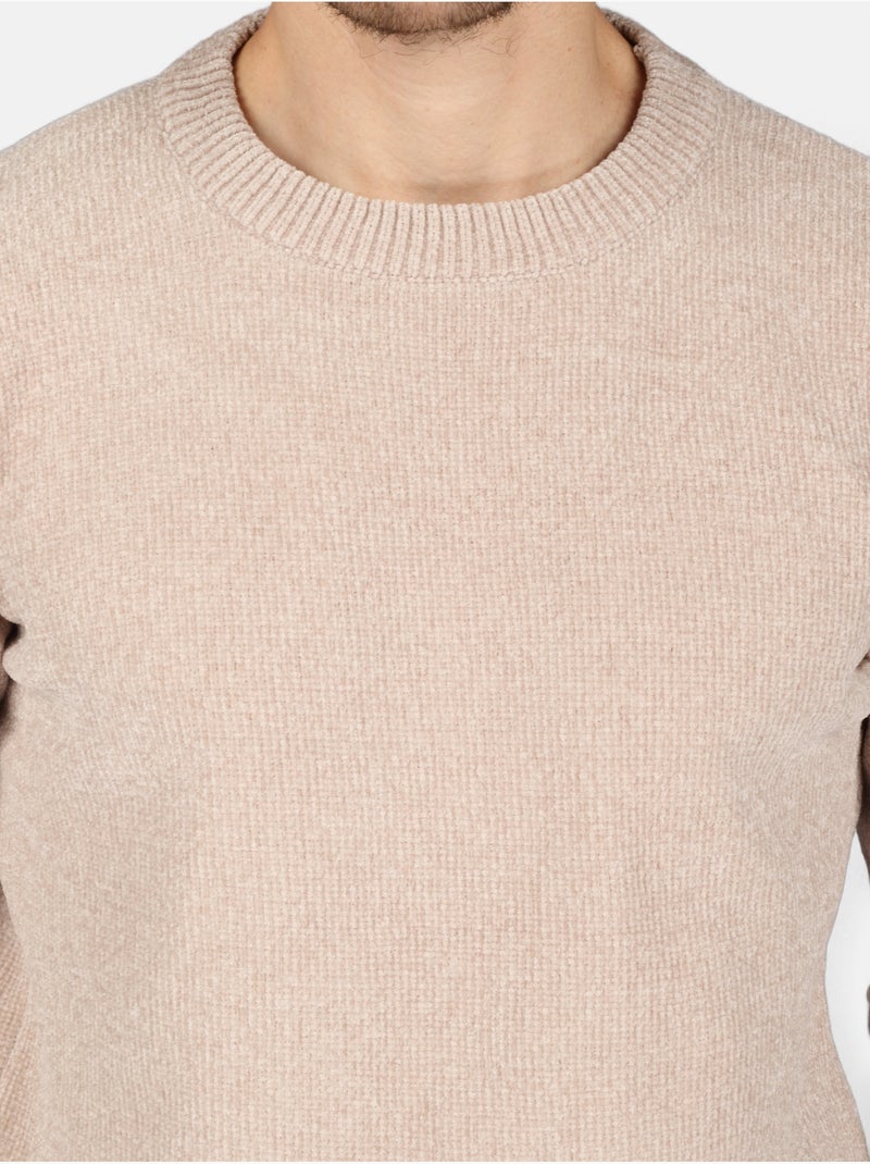 Jersey de vestir de cuello redondo - Kenzarro Crema - Kiabi