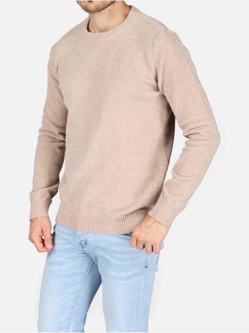 Jersey de vestir de cuello redondo - Kenzarro Crema - Kiabi