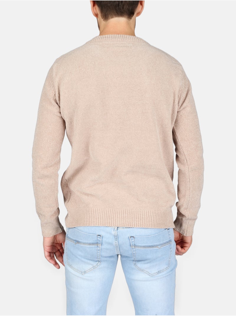 Jersey de vestir de cuello redondo - Kenzarro Crema - Kiabi
