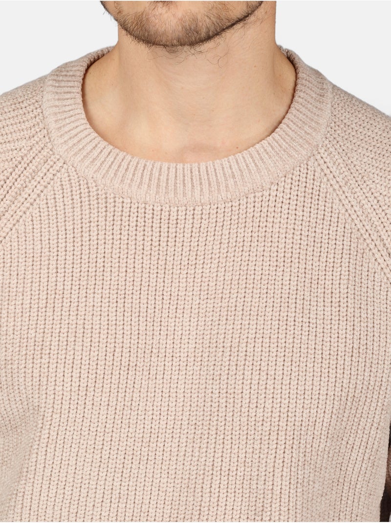 Jersey de vestir de cuello redondo - Kenzarro Crema - Kiabi
