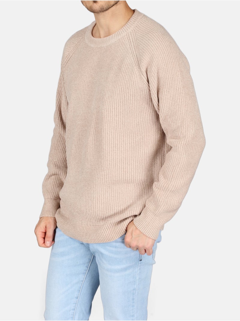 Jersey de vestir de cuello redondo - Kenzarro Crema - Kiabi